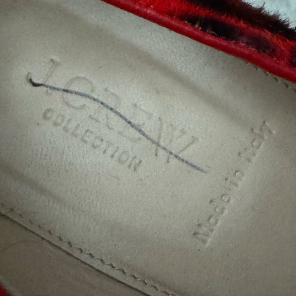 J.Crew Leather Calf Hair Roxie Red Leopard Heels Size 9 Pointed Toe Italy - Picture 6 of 10